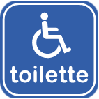 Toilettes adaptées aux personnes handicapées